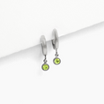 Load image into Gallery viewer, Birthstone Charm Hoop Earrings