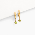 Load image into Gallery viewer, Birthstone Charm Hoop Earrings