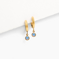 Load image into Gallery viewer, Birthstone Charm Hoop Earrings