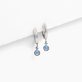 Load image into Gallery viewer, Birthstone Charm Hoop Earrings