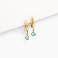 Load image into Gallery viewer, Birthstone Charm Hoop Earrings