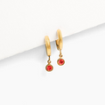 Load image into Gallery viewer, Birthstone Charm Hoop Earrings