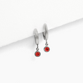 Load image into Gallery viewer, Birthstone Charm Hoop Earrings