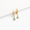 Load image into Gallery viewer, Birthstone Charm Hoop Earrings
