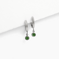 Load image into Gallery viewer, Birthstone Charm Hoop Earrings