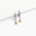 Load image into Gallery viewer, Birthstone Charm Hoop Earrings