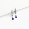 Load image into Gallery viewer, Birthstone Charm Hoop Earrings