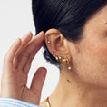 Load image into Gallery viewer, Birthstone Charm Hoop Earrings
